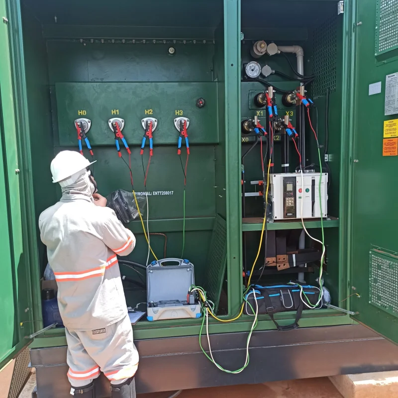testes elétricos em transformadores